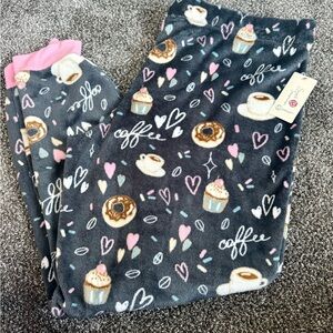 NTW Cozy Pajamas with Coffee and Donut Print